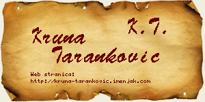 Kruna Taranković vizit kartica